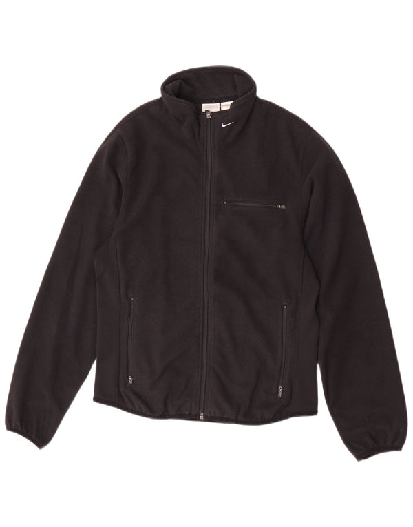 Nike Womens Fleece Jacket US 8/10 Medium Black Polyester