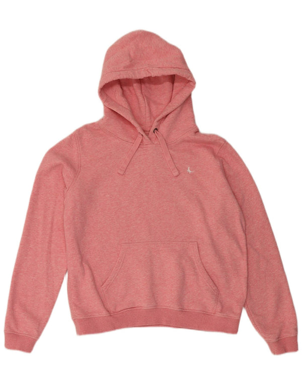 Jack Wills Damen Kapuzenpullover UK 14 Large Pink Meliert