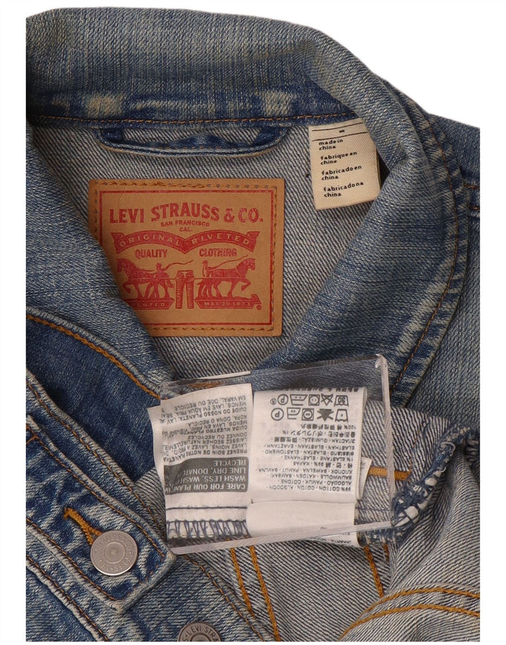 Levi's Damen Jeansjacke UK 12 Mittelblaue Baumwolle