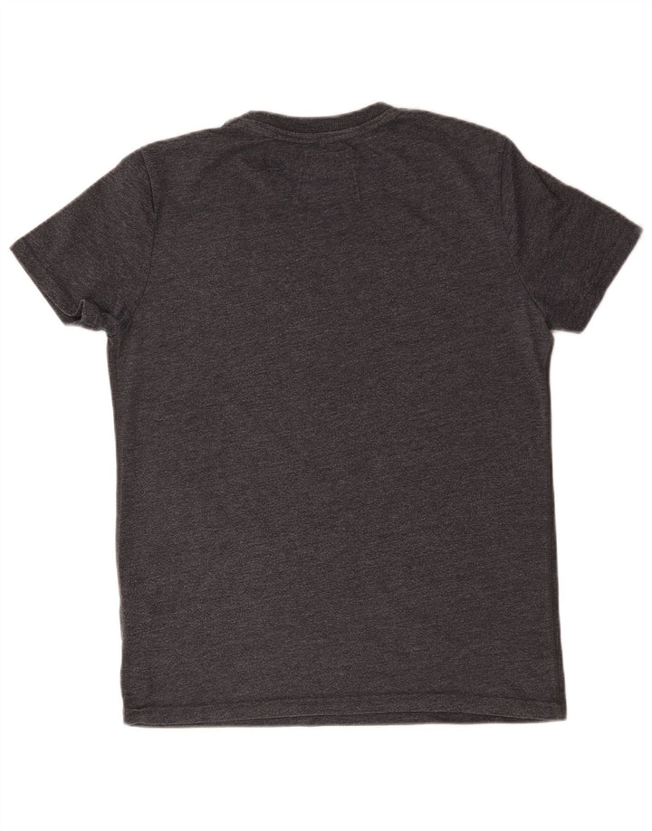 Superdry Herren Grafik-T-Shirt-Oberteil aus mittelgrauer Baumwolle