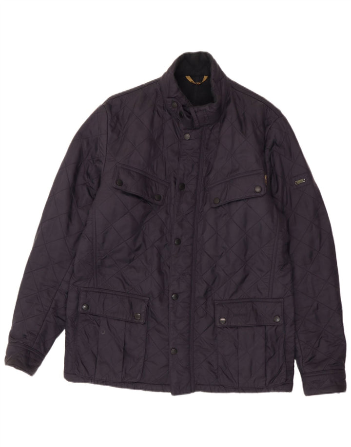 Barbour Herren Steppjacke UK 40 Large Marineblau Polyamid
