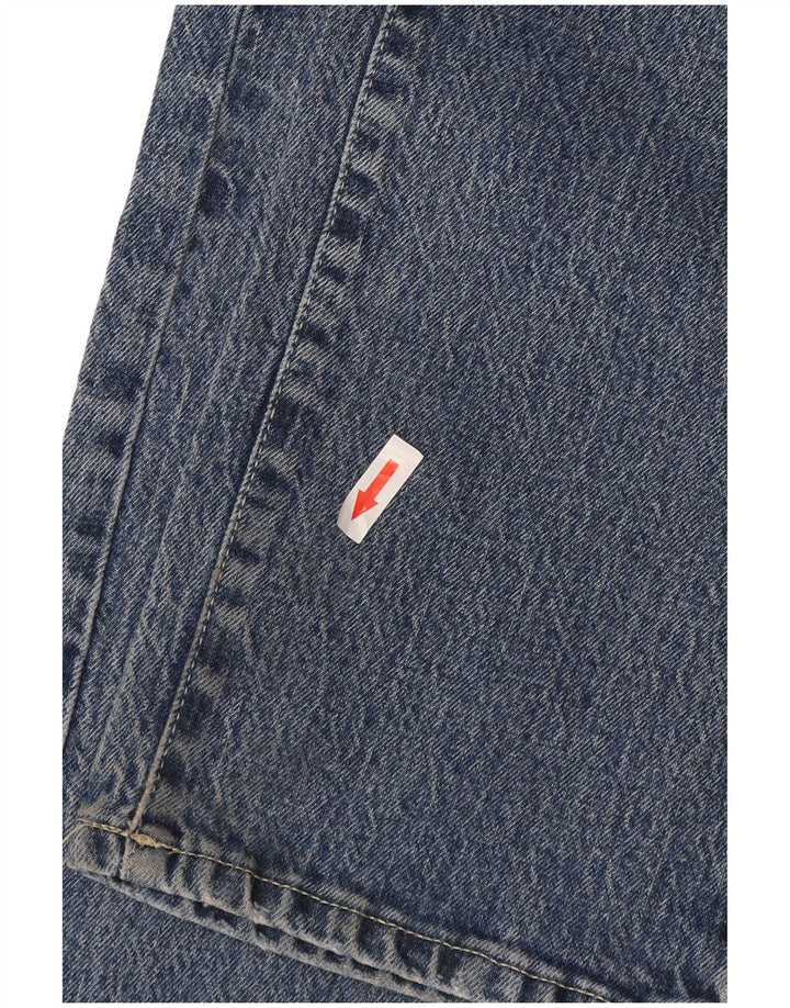 Guess Damen Straight Jeans W24 L29 Blaue Baumwolle