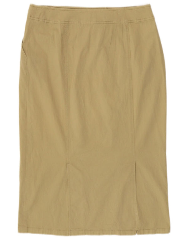 Luisa Spagnoli Damen Gerader Rock IT 46 Large W32 Grüne Baumwolle