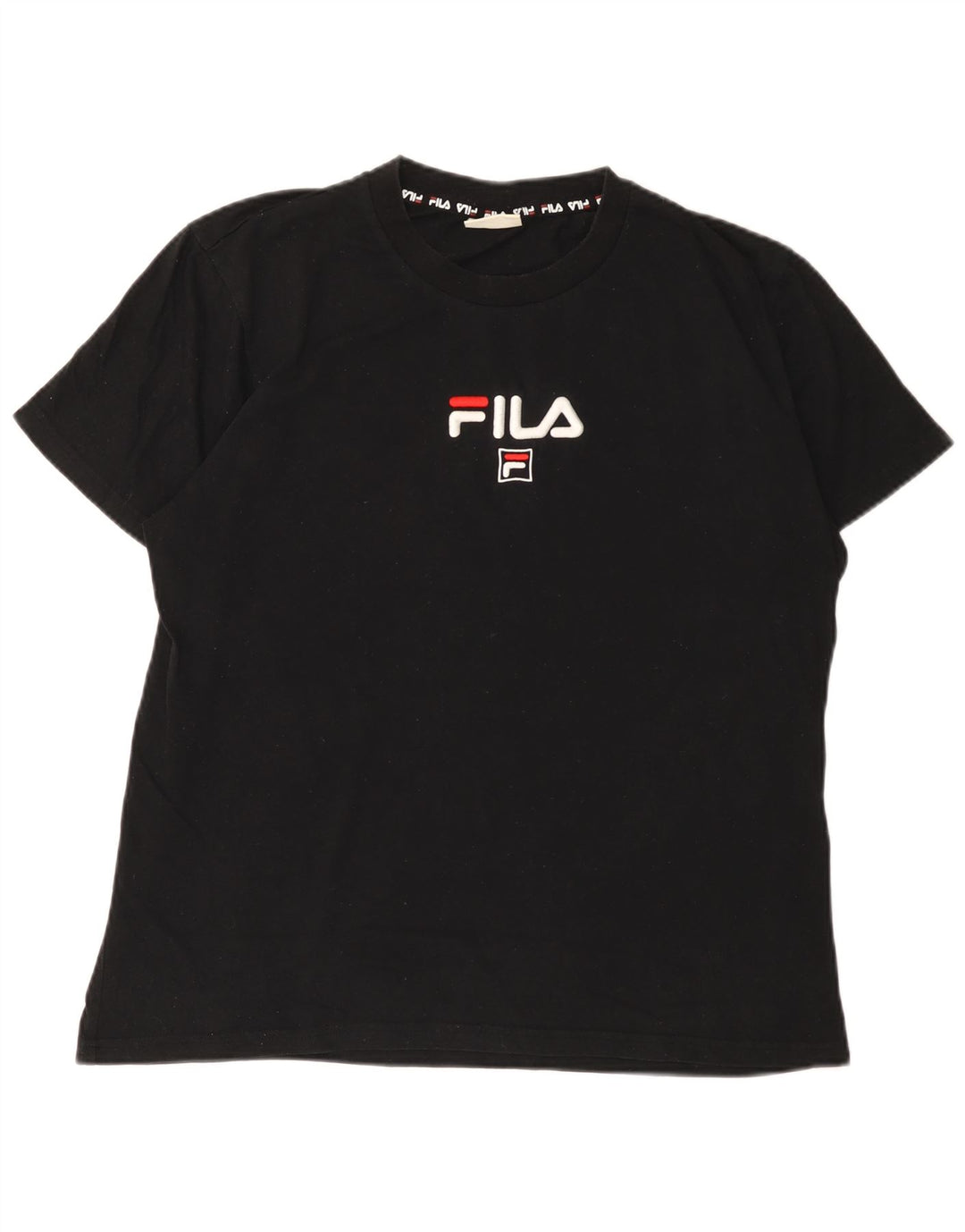 Fila Herren-T-Shirt mit Grafik, groß, aus schwarzer Baumwolle