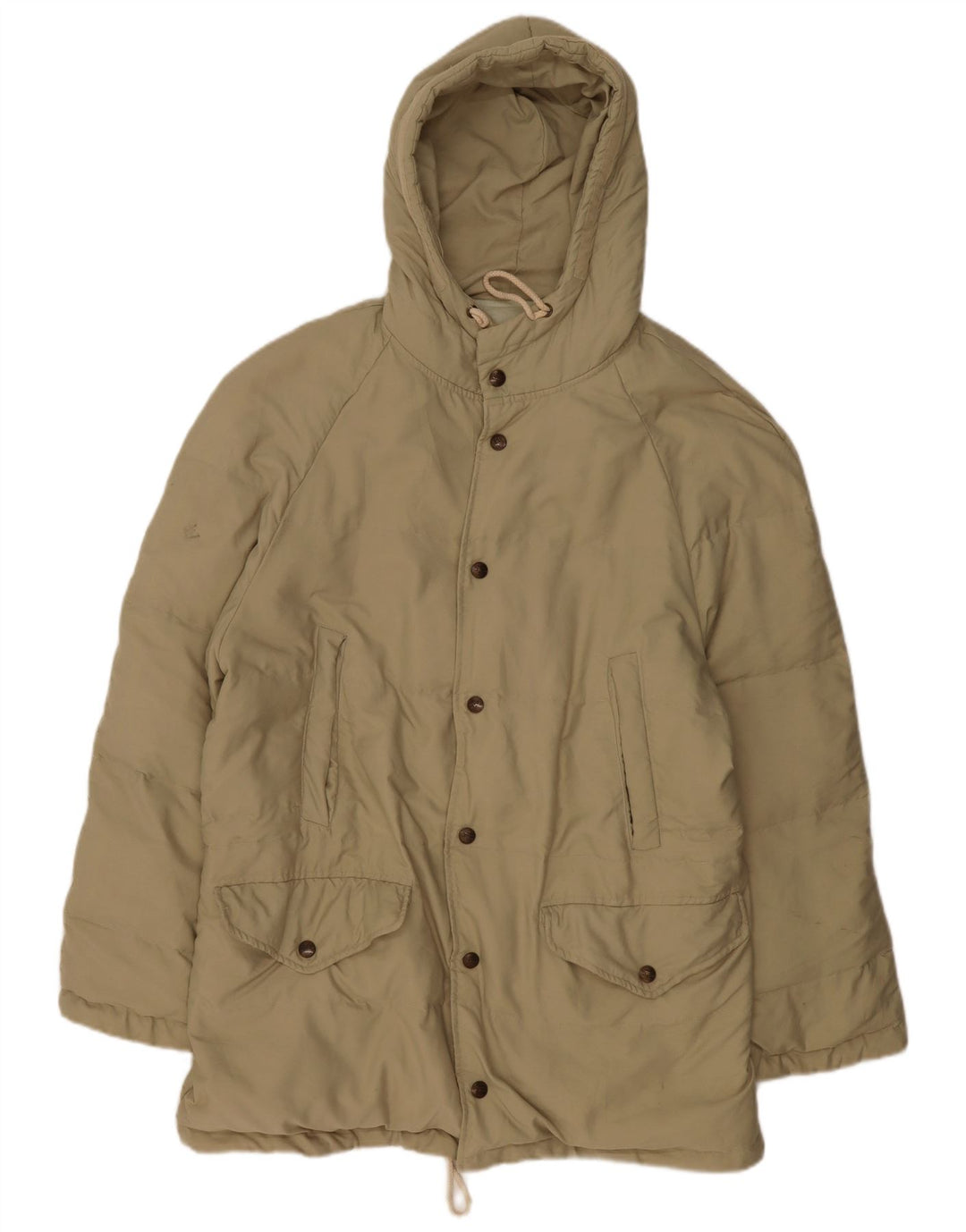 TRUSSARDI Wattierte Herrenjacke mit Kapuze IT 50 Large Grün Polyamid