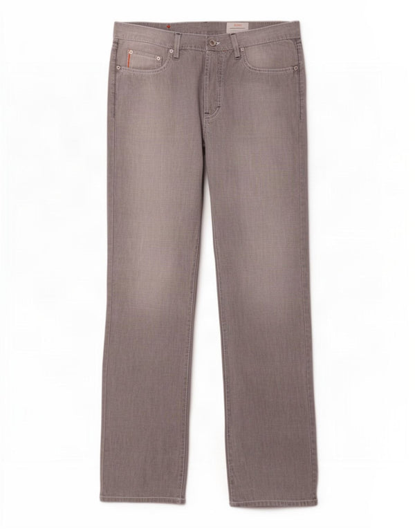 Hugo Boss Mens Straight Jeans W35 L32 Grey Cotton