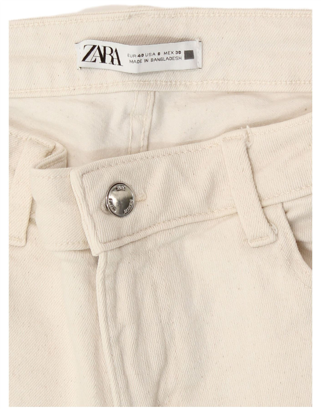 Zara Damen Skinny Jeans EU 40 Medium W30 L27 Beige