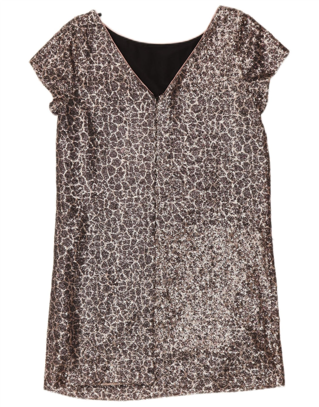 Next Damen-Etuikleid mit Pailletten, UK 12, Mittelsilber, Nylon
