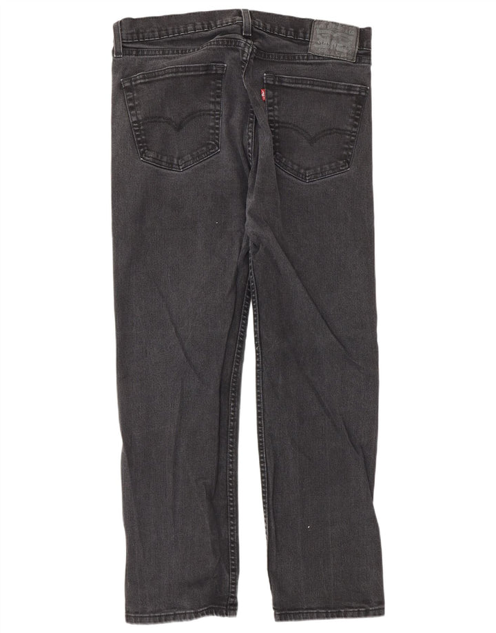 Levi's Herren 505 Straight Jeans W33 L29 schwarze Baumwolle