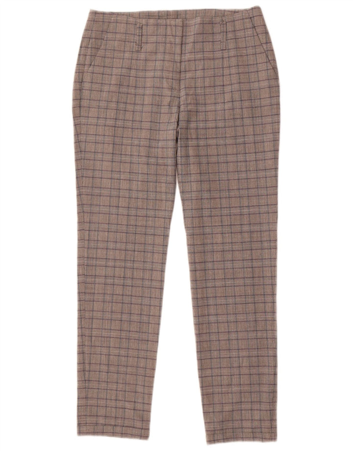 Zara Slim Chino-Hose für Damen, Größe S, W26, L27, Grau kariert
