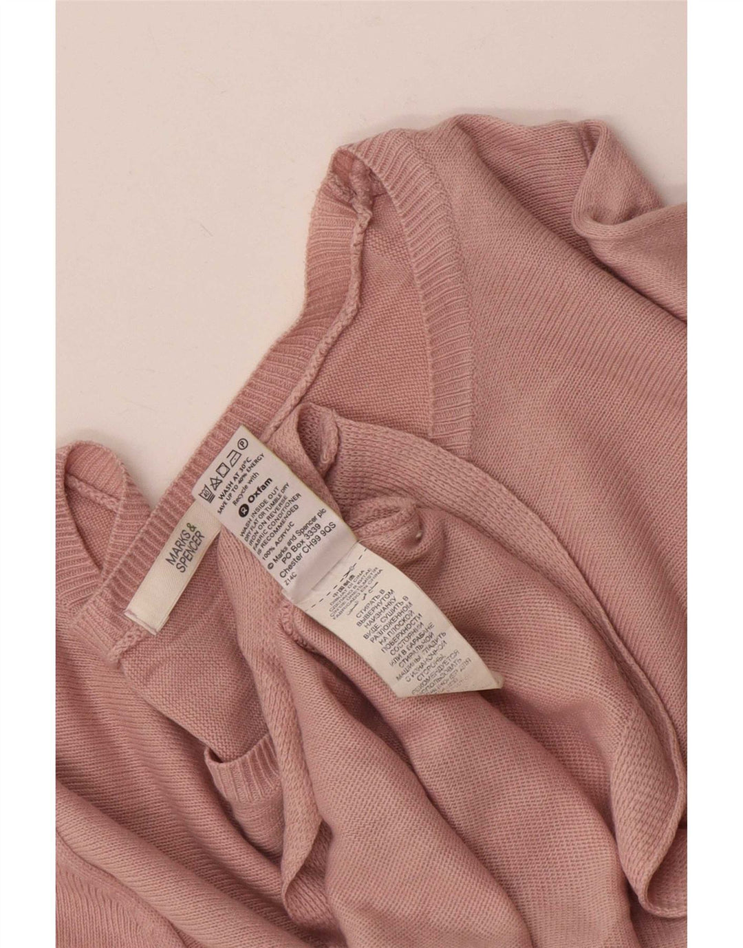 Marks & Spencer Damen Tunikakleid UK 10 Small Rosa Acryl