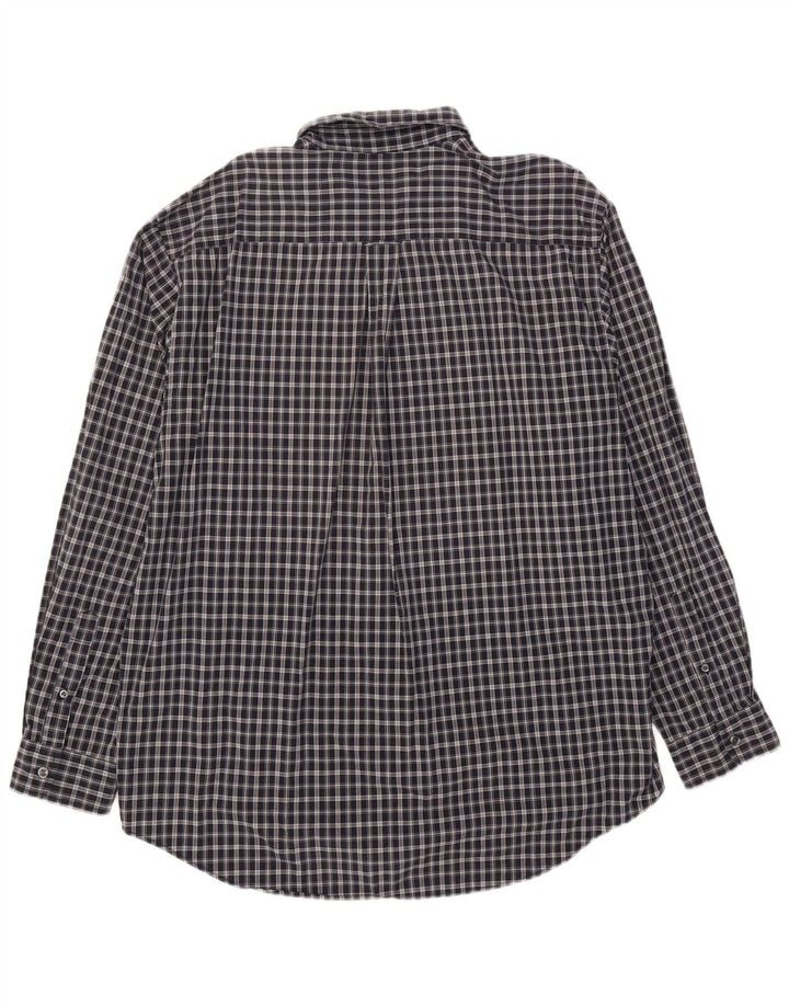 Nautica Herrenhemd XL, marineblau, kariert, Baumwolle