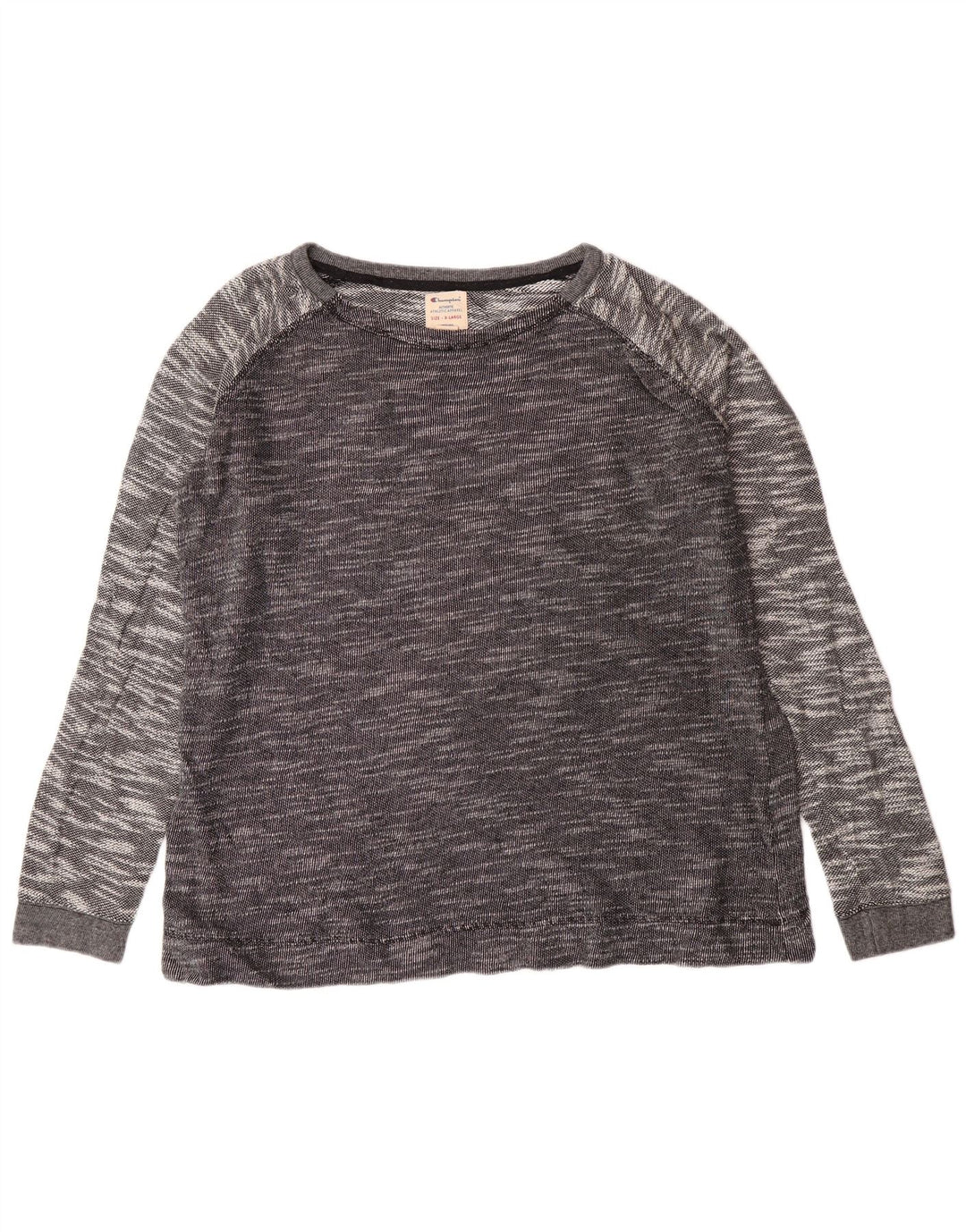 Champion Damen Top Langarm UK 18 XL Grau meliert Baumwolle