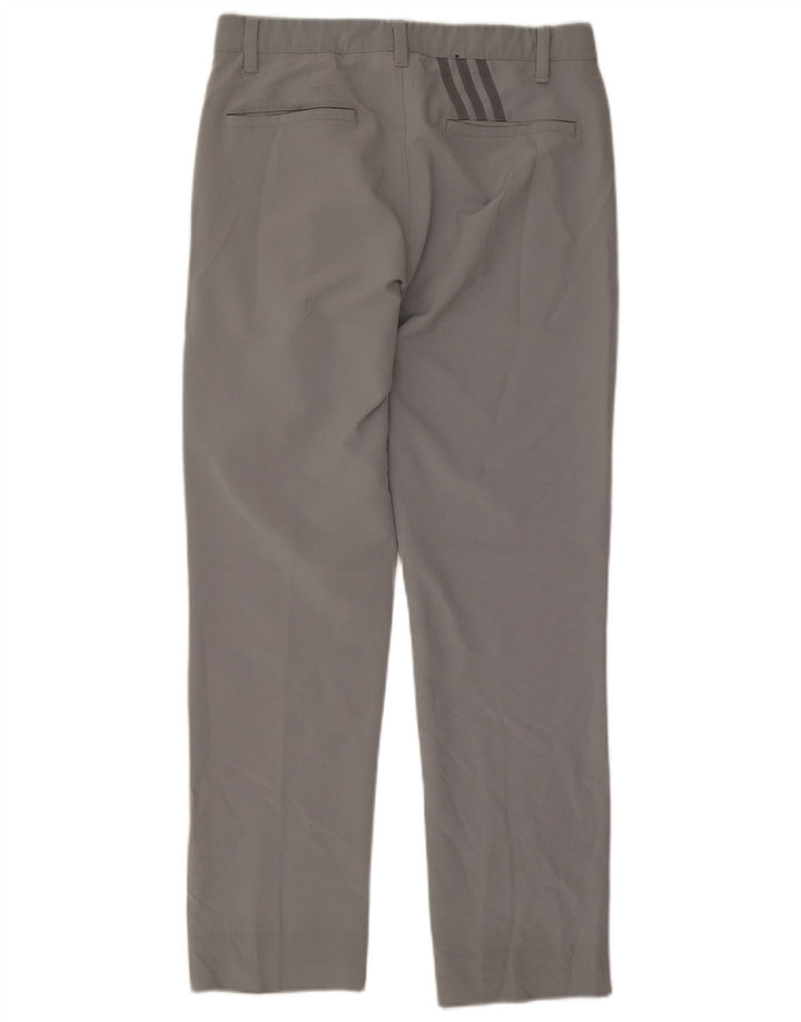 Adidas Herren Straight Chino Hose W30 L28 Grau Polyester