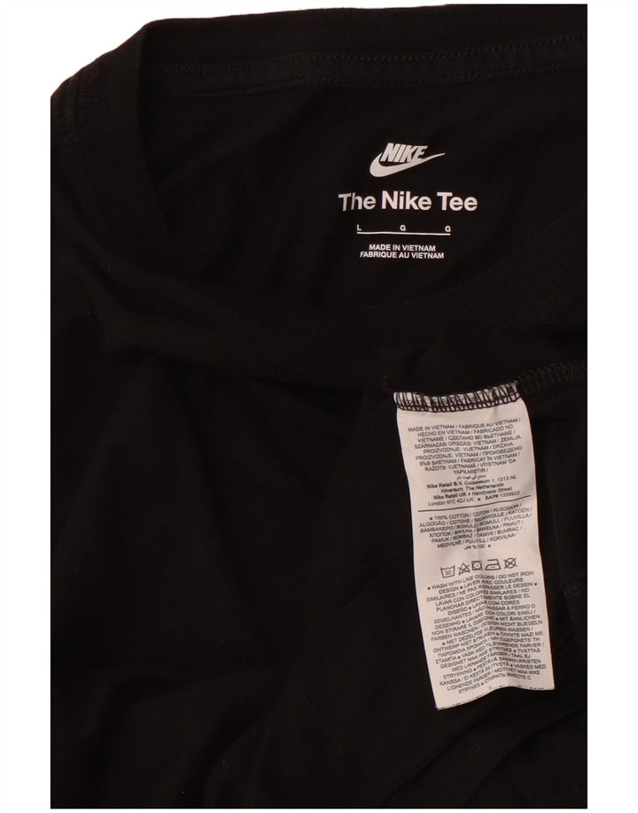 NIKE Herren T-Shirt Top Large Schwarz Baumwolle