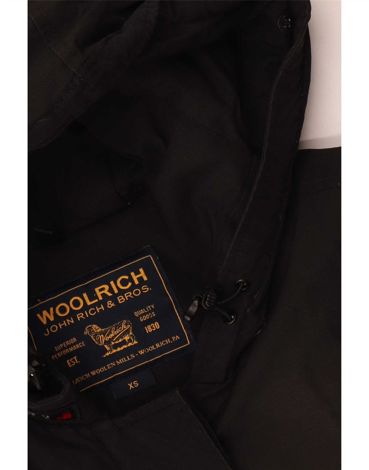 Woolrich Damen Kapuzenparkajacke UK 6 XS Schwarz