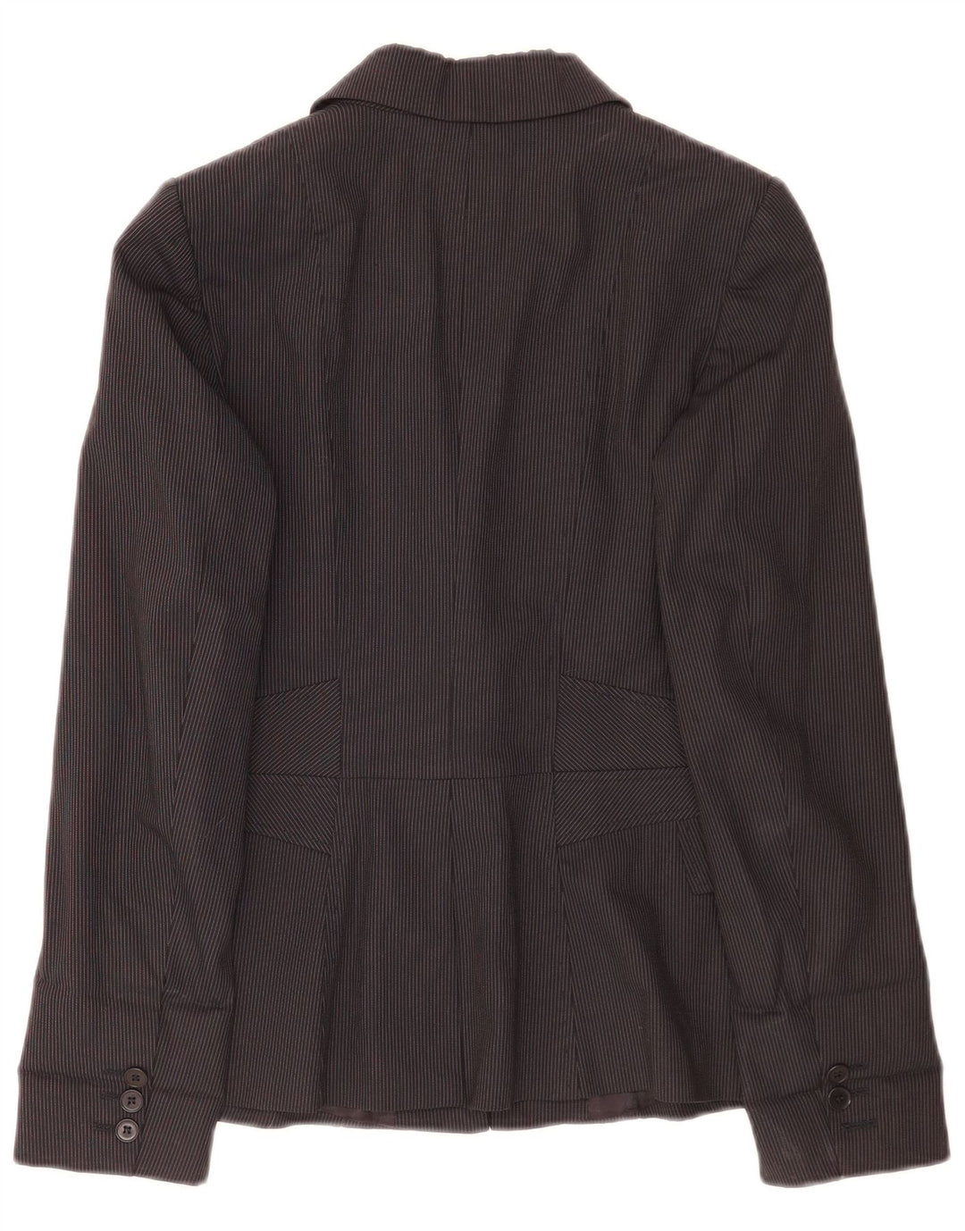 Reiss Damen-Blazer mit 1 Knopf, Gr. 8, Schwarz, Nadelstreifen-Viskose