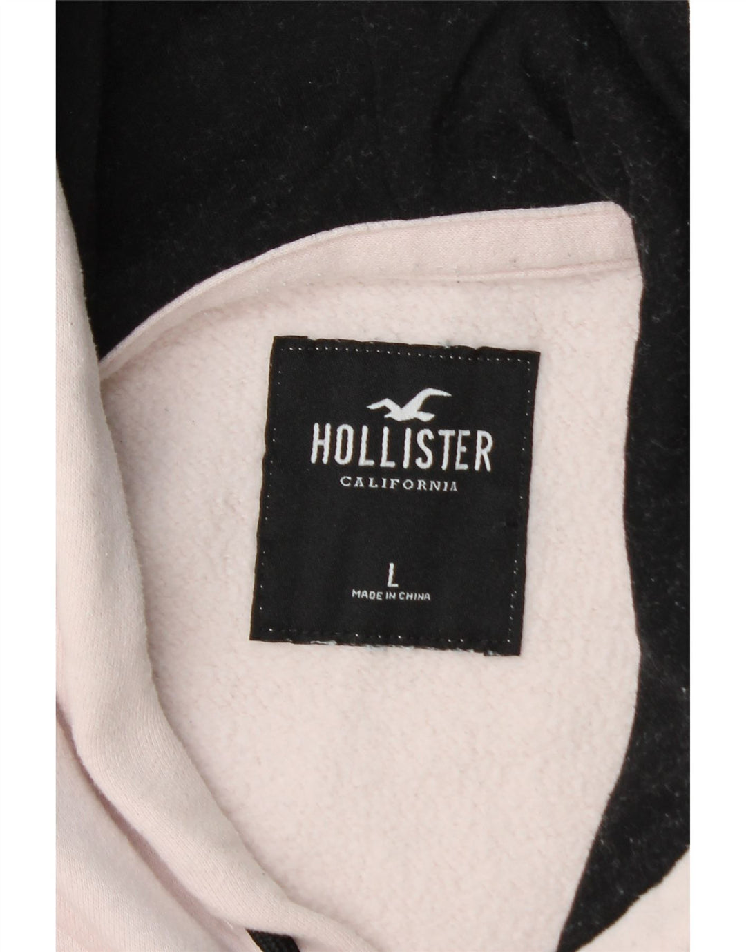 HOLLISTER Herren-Kapuzenpullover mit Grafik, groß, weiße Farbblock-Baumwolle