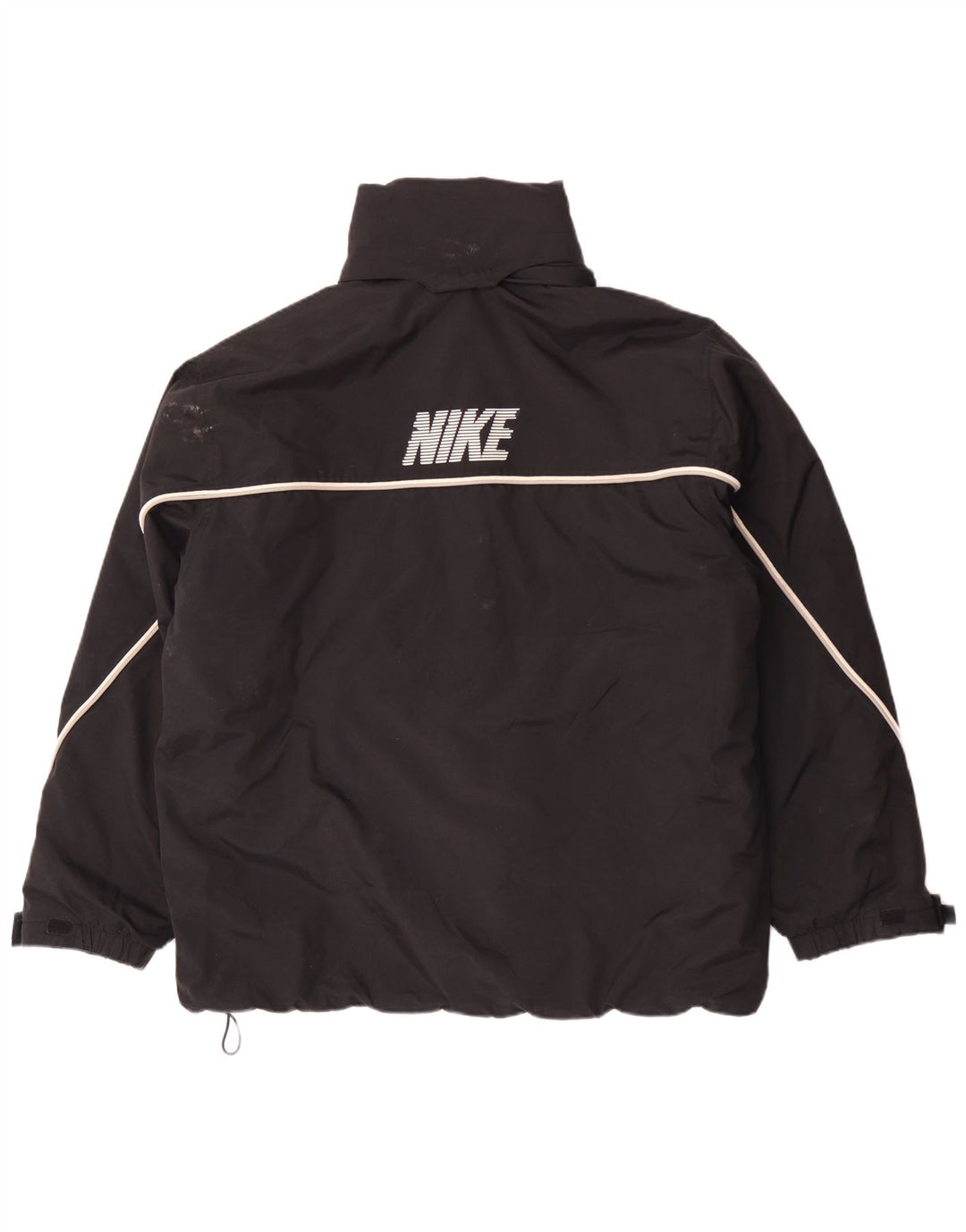 Nike Herren Graphic Hooded Windbreaker Jacke UK 42/44 Large Schwarz Polyester