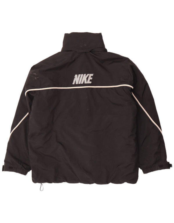 Nike Herren Graphic Hooded Windbreaker Jacke UK 42/44 Large Schwarz Polyester