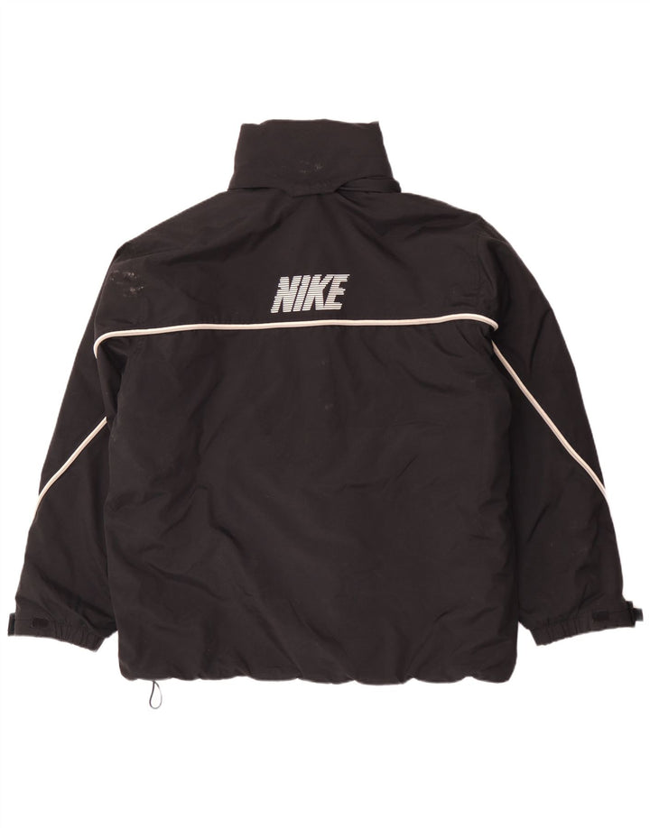 Nike Herren Graphic Hooded Windbreaker Jacke UK 42/44 Large Schwarz Polyester