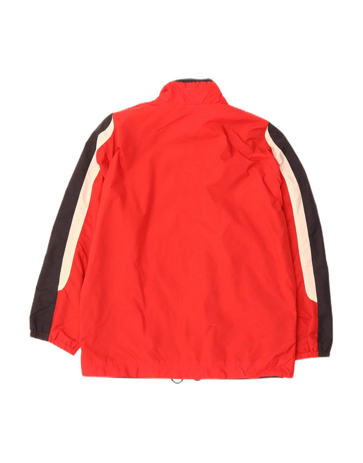 NIKE Boys Rain Jacket 14-15 Years Large Red Colourblock Nylon