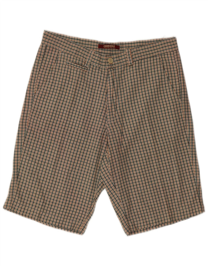 Carrera Herren-Chinoshorts IT 50 Large W34 Mehrfarbig karierte Baumwolle