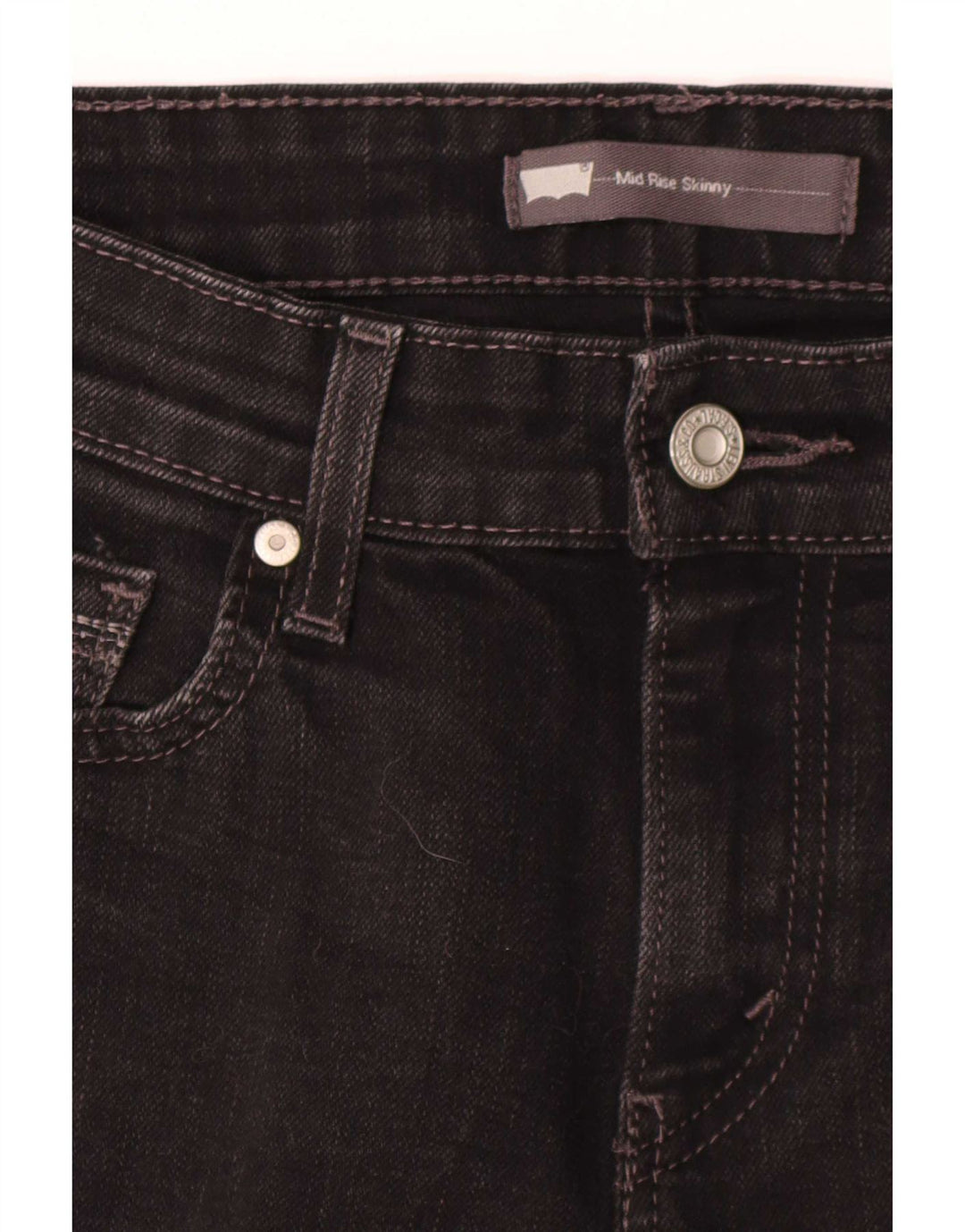 Levi's Damen Mid Rise Skinny Jeans W30 L30 Schwarz