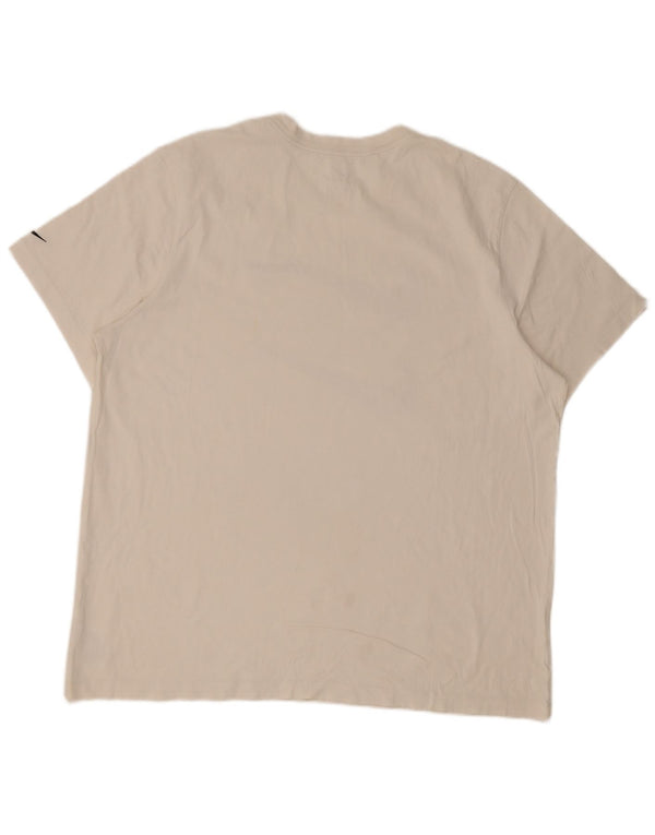 Nike Herren-T-Shirt mit Swoosh-Grafik, 2XL, weiße Baumwolle