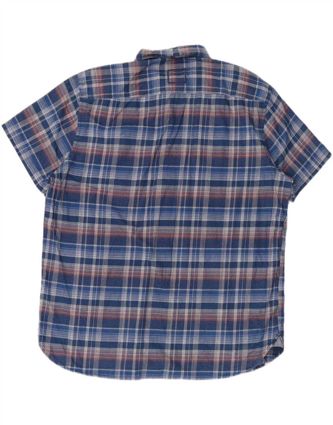 CAMEL ACTIVE Herren-Kurzarmhemd mit normaler Passform, 2XL, blau kariert