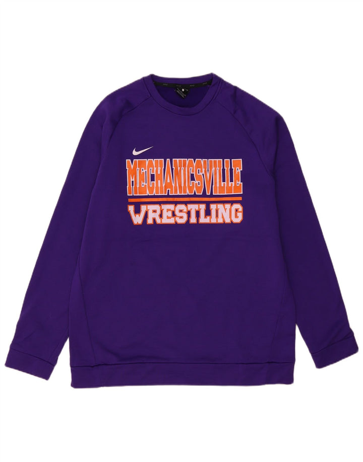 NIKE Herren Menchville Wrestling Grafik-Sweatshirt, Pullover, Größe L, Lila