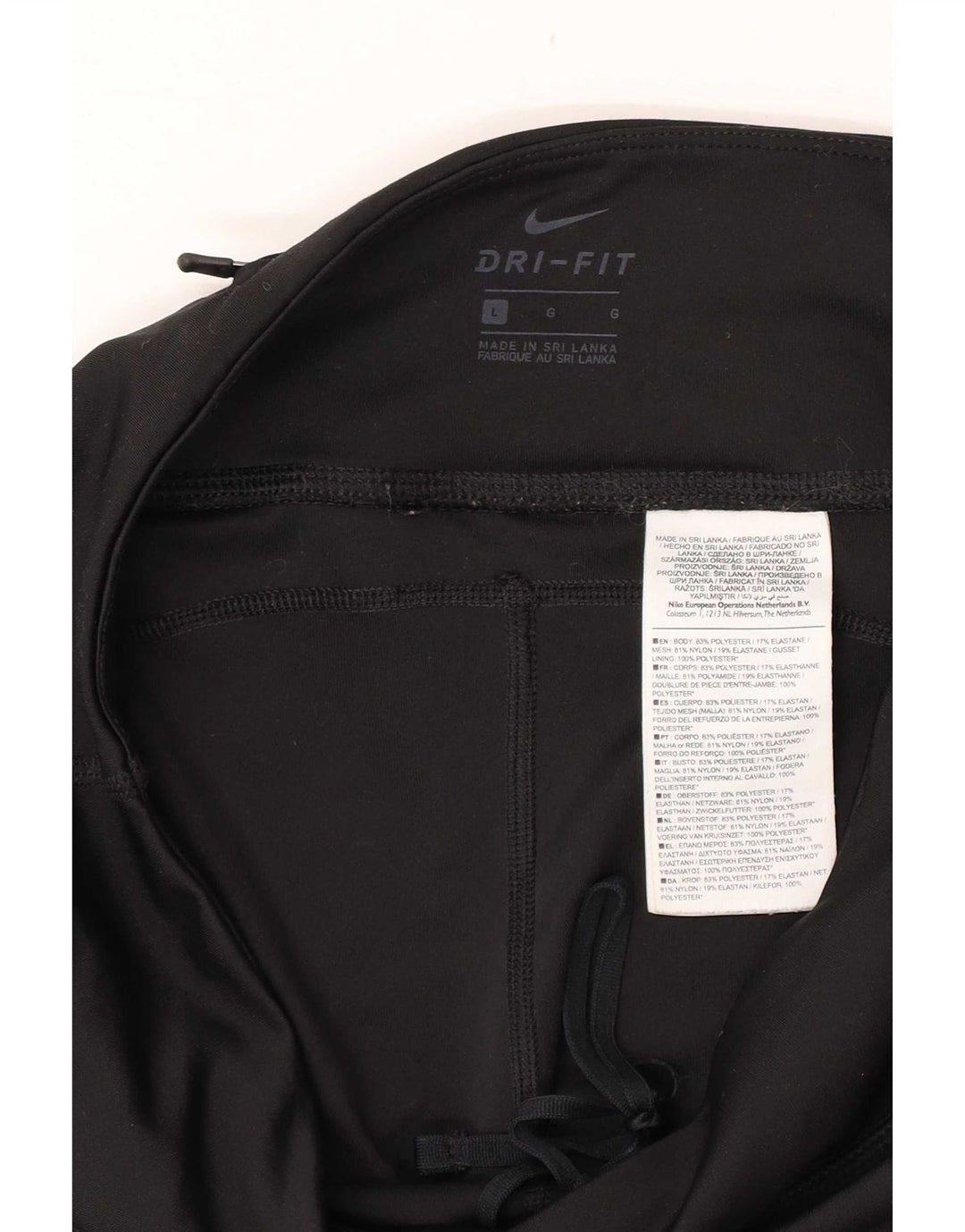 Nike Damen Leggings UK 16 Large Schwarz Polyester