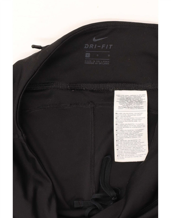 Nike Damen Leggings UK 16 Large Schwarz Polyester