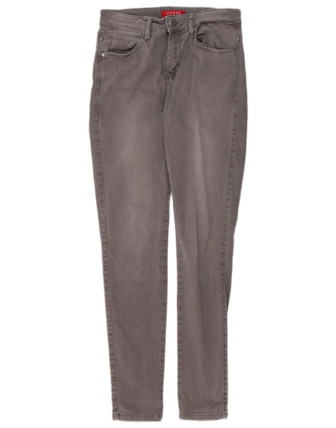GUESS Damen Skinny Jeans W26 L30 Graue Baumwolle