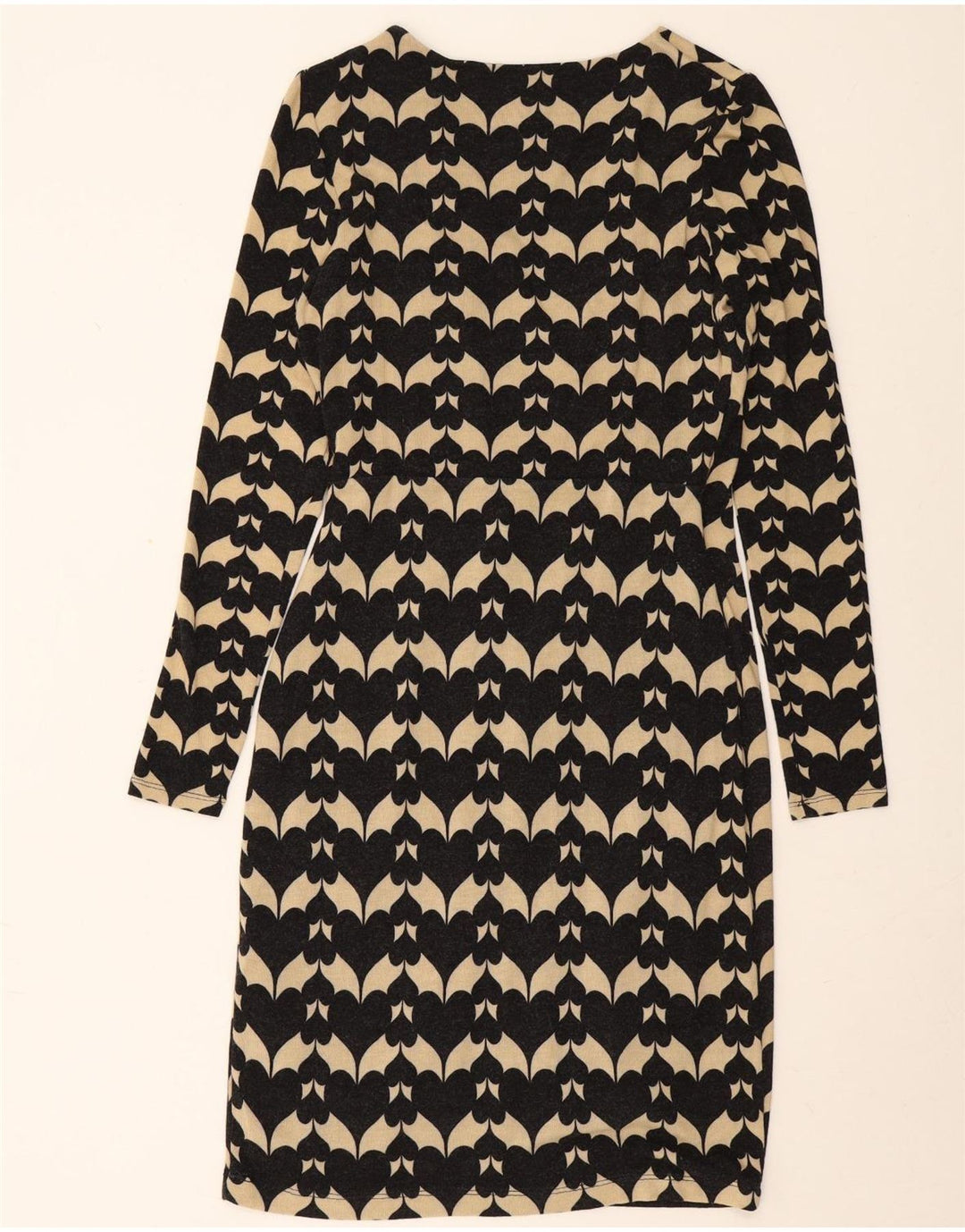 Phase Eight Damen-Etuikleid mit langen Ärmeln, UK 12, Mittelschwarz, geometrisch
