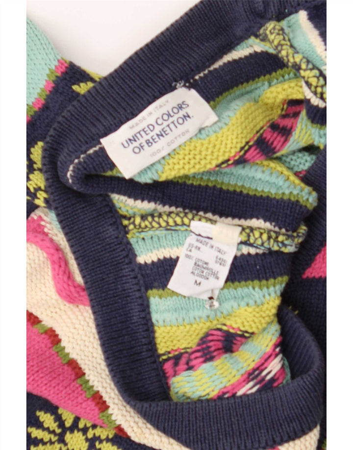 Benetton Damen-Cardigan-Pullover UK 14 Medium Mehrfarbig Neuheit