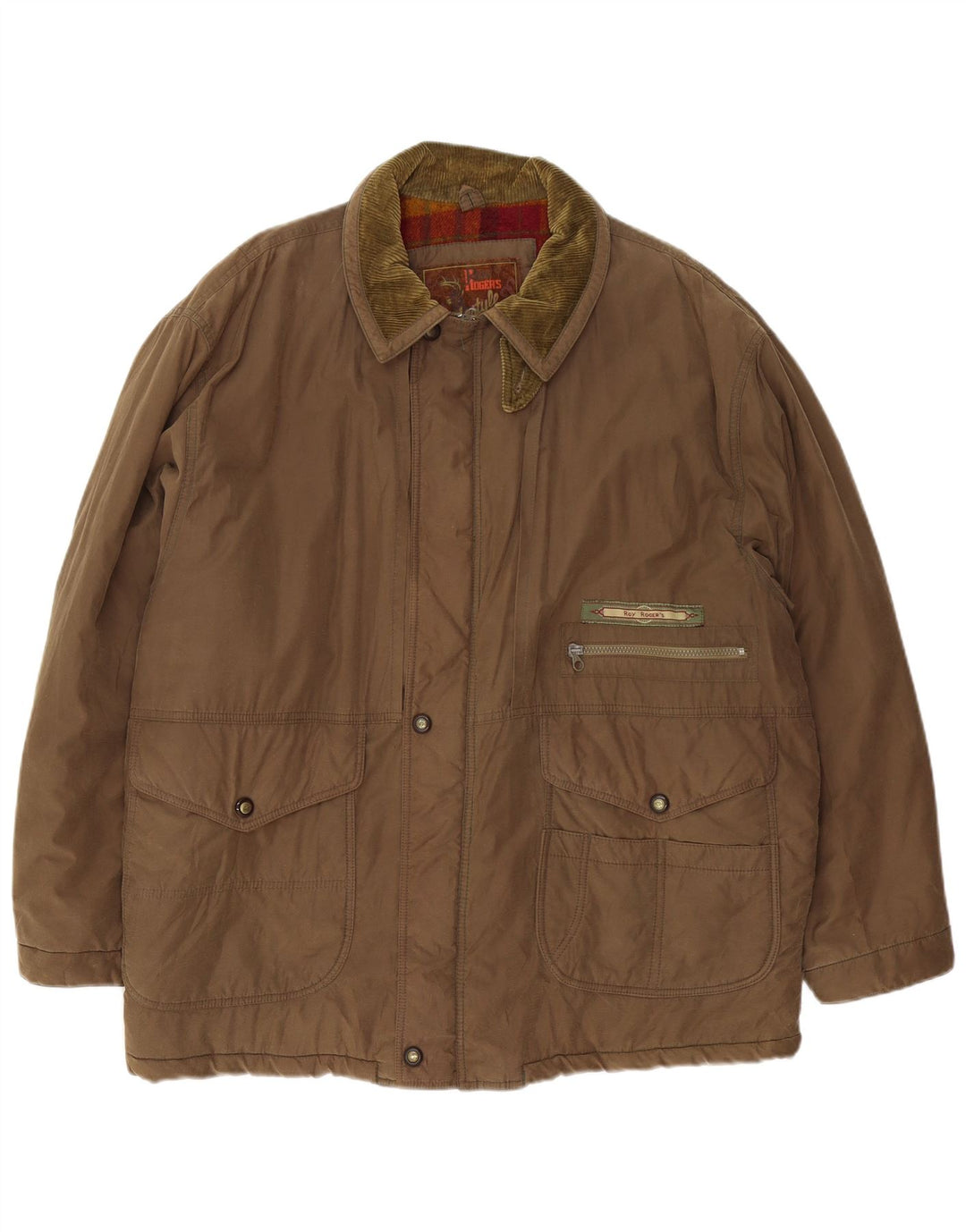 Roy Rogers Herren Loose Fit Utility Jacke UK 40 Large Braun Baumwolle