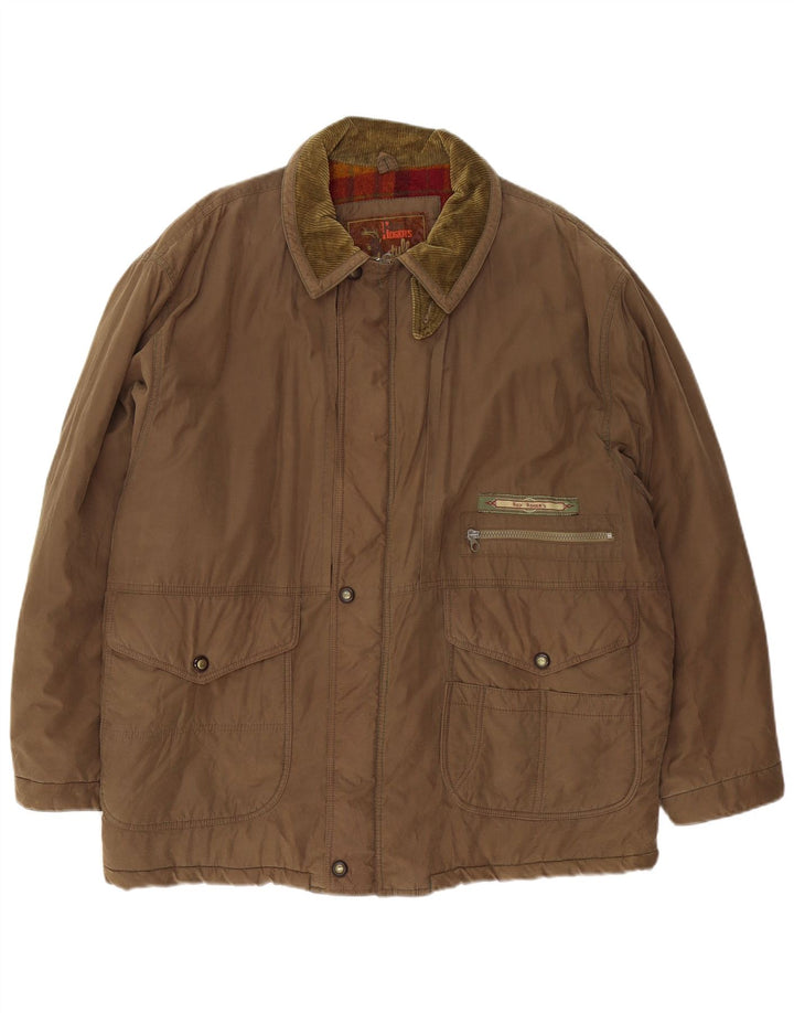 Roy Rogers Herren Loose Fit Utility Jacke UK 40 Large Braun Baumwolle