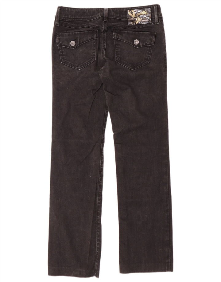 Diesel Damen Totta Straight Jeans W25 L27 Schwarze Baumwolle