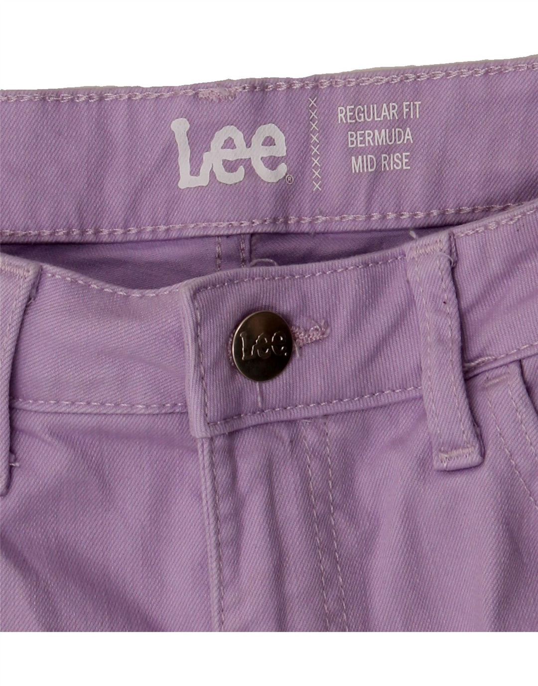 LEE Womens Bermuda Mid Rise Regular Fit Casual Shorts W28 Medium Purple Vintage Lee and Second-Hand Lee from Messina Hembry 