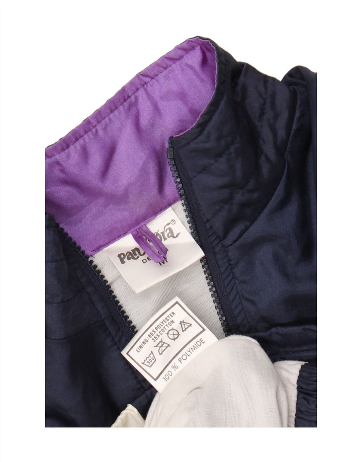 Pandora Herren-Trainingsanzug, mittelgroß, Marineblau, Farbblock, Polyamid, Retro