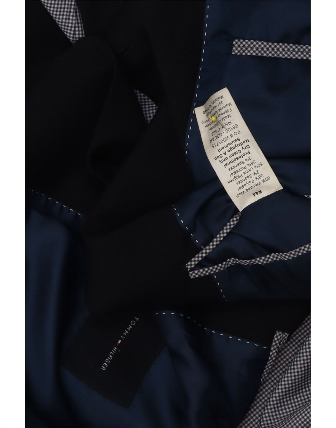 Tommy Hilfiger Herren-Blazer mit 2 Knöpfen, UK 44, 2XL, marineblaue Wolle