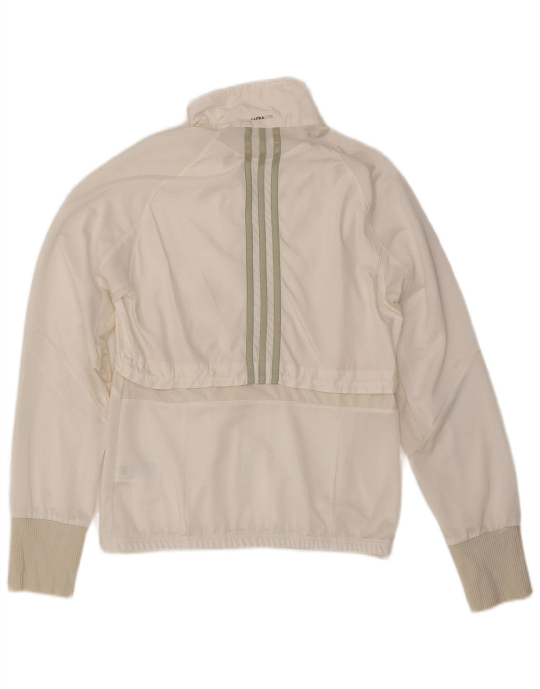 ADIDAS Damen Clima 365 Trainingsanzug Top Jacke UK 10 Small Weiß Polyester