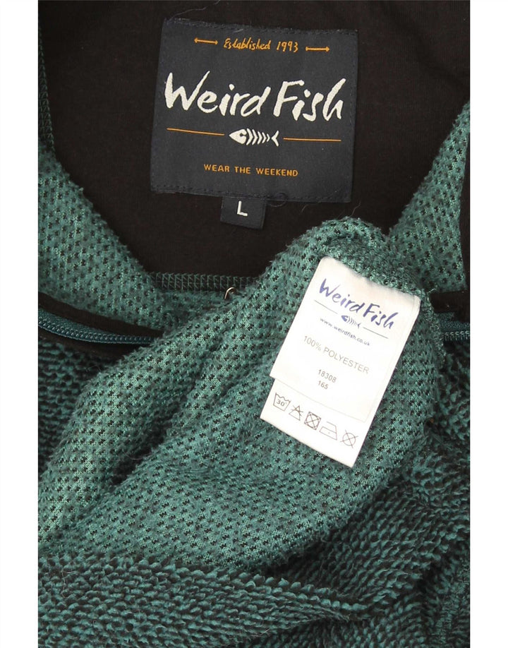 Weird Fish Herren Fleecejacke UK 40 Large Grün Polyester