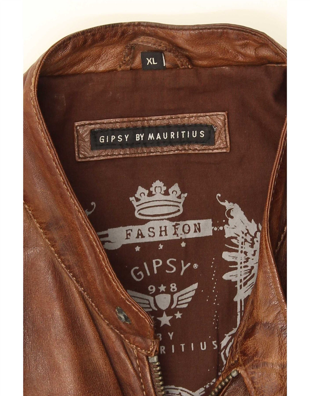Gipsy Herren Lederjacke UK 42 XL Braun