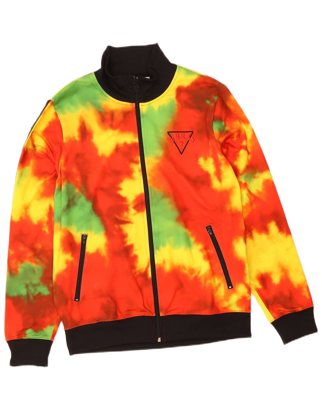 Guess Herren-Trainingsanzug-Oberteil, mittelgroß, mehrfarbig, Batik-Polyester