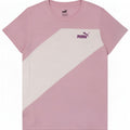 Puma Damen T-Shirt Top UK 12 Mittelrosa Farbblock