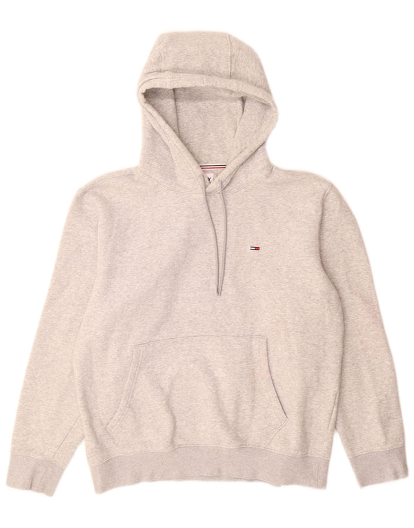 Tommy Hilfiger Herren-Kapuzenpullover, XL, grau gefleckte Baumwolle