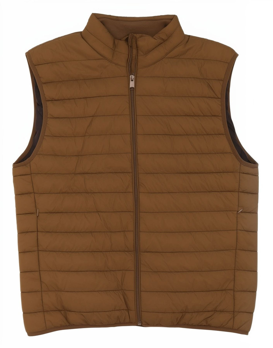 Zara Herren Wattierte Weste UK 40 Large Khaki Polyester