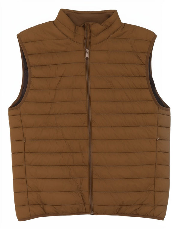 Zara Herren Wattierte Weste UK 40 Large Khaki Polyester